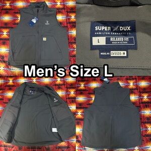 NWT Carhartt Super Dux Relaxed Fit Gray Vest Men’s Size Large OV5535-M